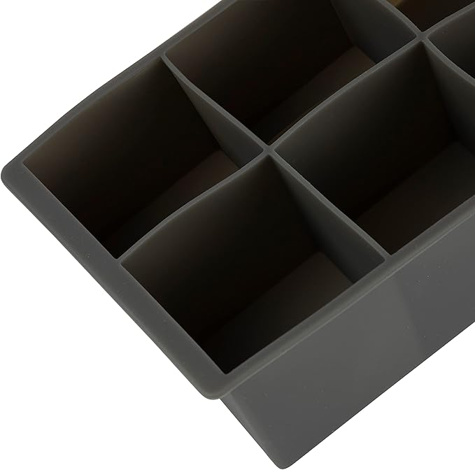 Tovolo Whiskey Ice Mold Set 2 Ball Sphere Molds Single Silicone Ice Tray Easy Release Ice Maker 6 Large Cubes 4 Spheres for Whiskey Cocktails Beverages, BPA Free Cocktail Ice Set for Cubes Spheres