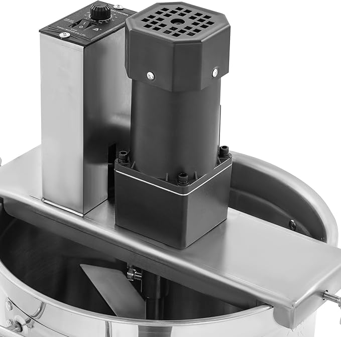 25L/6.6gal Automatic Food Mixer, 110V 120W Stainless Steel Automatic Pot Stirrer Mixer, Electric Jam Mixer Machine With 4-Blade Mixing Scraper for Soup Chili Sauce Beverage Jam Syrup