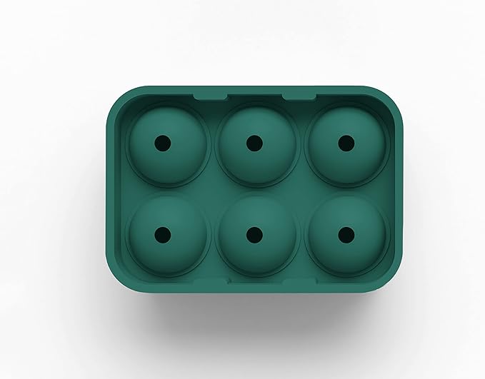 Silicone Ice Cube Trays – Large Silicone Molds for 2-Inch Ice Cubes and Spheres Whiskey Ice Cube Trays with Lids for Cocktails & Bourbon – Set of 2