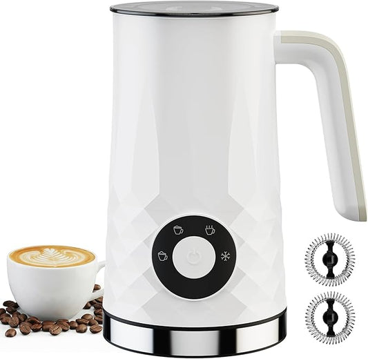 Milk Frother and Steamer, 4 in 1 Electric Milk Frother, 11.8oz Automatic Hot and Cold Foam Maker and Milk Warmer for Latte, Cappuccino, Hot Chocolate, Dishwasher Safe