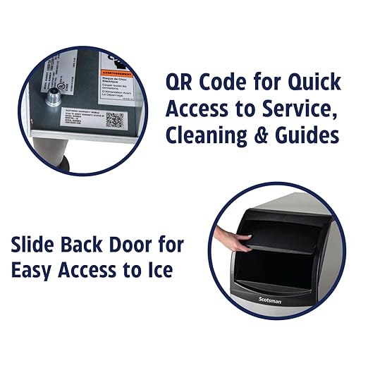 Scotsman UC2724SA-1 24" Air-Cooled Cube Undercounter Ice Maker Machine with 80 lb. Storage Capacity, 282 lbs/Day, 115v, NSF