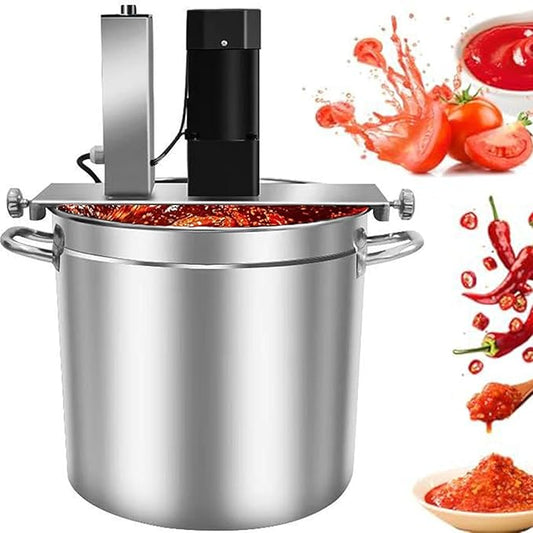 Making Jam Mixer Equipment, Electric Automatic Pot Stirrer, Stainless Steel, High Torque Motor, Adjustable Speed for Jam, Sauce, Filling & Commercial Use 140L