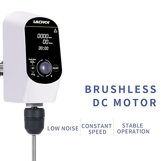 Electric Overhead Stirrer Mixer 100-2000RPM Timing Max.40L(H₂O) LCD Display Digital Overhead Stirrer Mixer 20000mPas Powerful Lab Stirrers Mixer with Stirring Rod&Stand