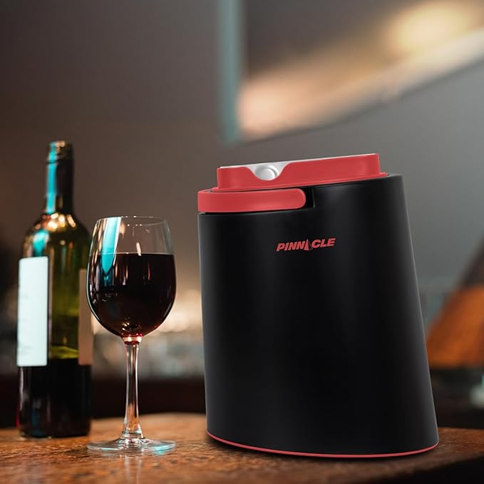 PINNACLE Insulated ice bucket for parties with Tong that fit into Lid - Stainless Steel ice bucket for cocktail bar with Collapsible Handles for indoor/outdoor bar, BPA Free (Red)