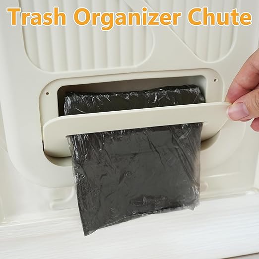 Collapsible Hanging Trash Can, Compost Bin Kitchen with 60pcs of Garbage Bags, 2.64 Gallon Plastic Folding Garbage Bin for Cabinet/RV/Camping/Bedroom