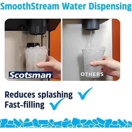 Scotsman Meridian Touchfree Countertop Nugget Ice Maker & Water Dispenser - 500 lb/Day, 40 lb Storage Bin