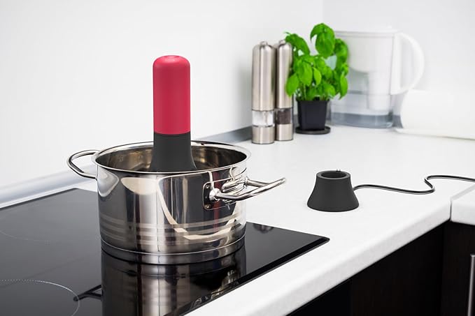 Uutensil Stirr Plus - The Unique Automatic Pan Stirrer with Timer - Rechargeable USB Stand - Grey