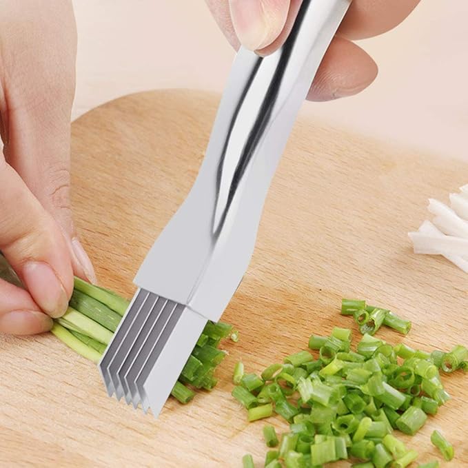 Mandoline Slicer,Mandoline Slicer for Kitchen,Potato Slicer,Onion Slicer,kitchen Salad Scissors,Vegetable Cutter Sharp Scallion Cutter Shred Knife, Steel Onion Holder