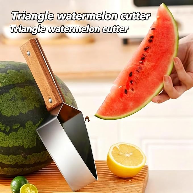 Triangle Watermelon Cutter, 2026 New Watermelon Cutter Slicer Tool, Watermelon Cutter Slice Tool,Stainless Steel Watermelon Slicer,Stainless Steel Multifunctional Fruit Slicing And Meat Divider (2PCS)
