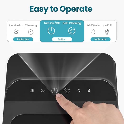 Gevi Nugget Ice Maker Countertop, Ready in 5 Mins, 35lbs Per Day, Auto-Cleaning, Sonic Ice Maker with Basket and Scoop, for Home/Party/RV/Camping