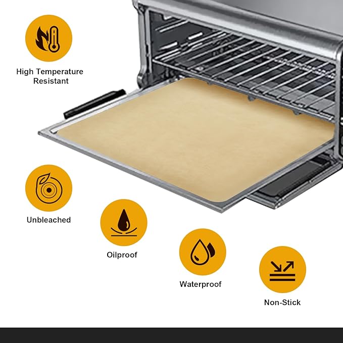 SIUDANGKA 100Pcs 12-inch Air Fryer Parchment Paper Squares Baking Parchment for Cuisinart Air Fryer Cuisinart Convection Toaster Oven,