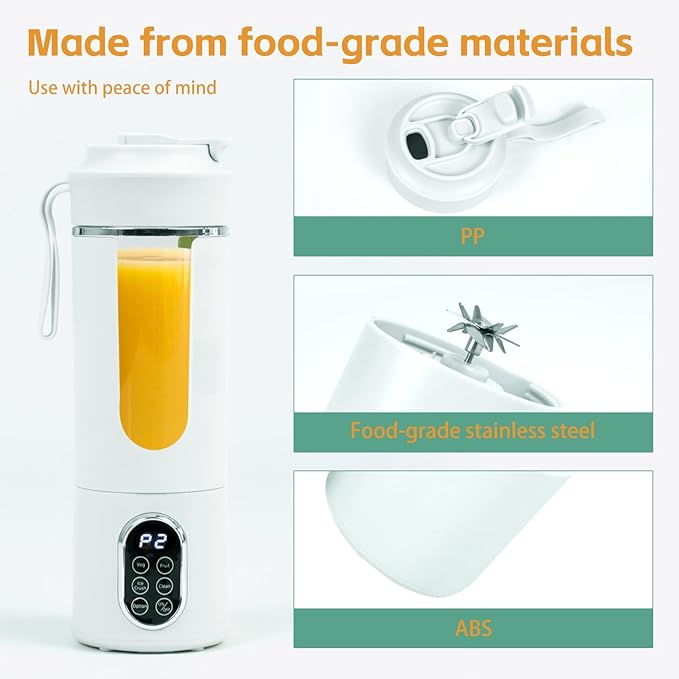 HappyFreeSX Portable Blender for Shakes and Smoothies,Small Personal Blender for Smoothies and Shakes (White)