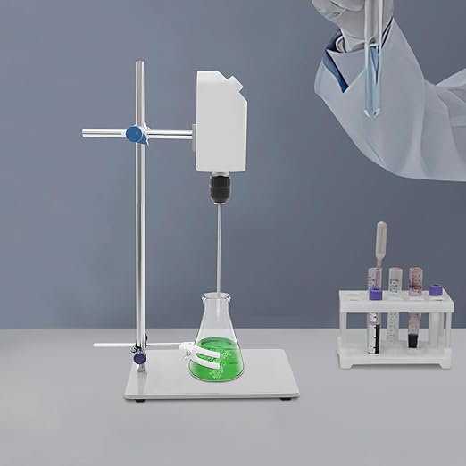 Laboratory Electric Stirrer, 10L Precision Booster Electric Mixer,72W 0-2000rpm 20N.m, Large Capacity Electric Stirrer with Adjustable Support Bracket for Metallurgy, Chemical Industry