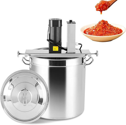 Automatic Pot Stirrer for Cooking,Electric Portable Mortar Mixer,Commercial Heating Mixer,Stirring Speed Adjustable,for Soup Chili Sauce Beverage Jam Porridge,90L