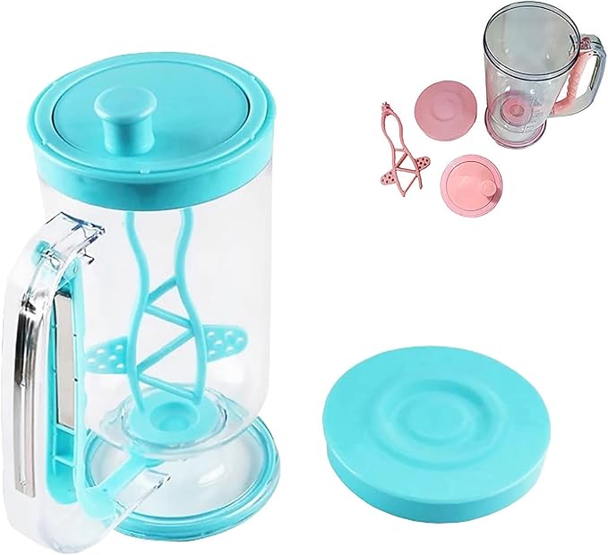Pancake Batter Dispenser, 2 in 1 Batter Blend Mixer and Dispenser, Batters Dispensers Hand Blender Stirring Mixer Separator, Pancake Baking Cupcakes Waffle Muffin Mix Crepes Cake Maker with Measuring