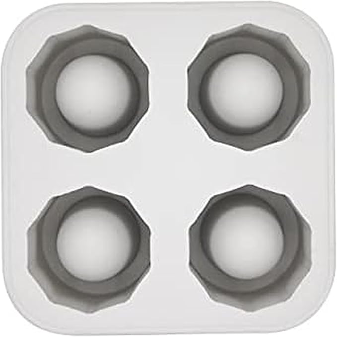 Houdini Shot Glass Ice Mold, Makes 4 Frozen Shot Glasses, Gray