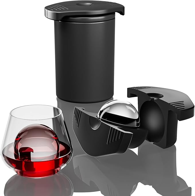 Clear Ice Ball Maker,2.36" Ice Ball Maker Mold for Whiskey & Cocktails,Round Sphere Ice Maker,Idea Gifts for Dad Boyfriend Boss Men who Have Everything