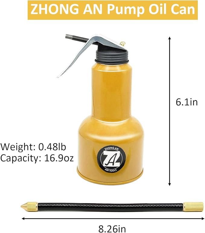 Pistol Pump Oiler with Flex Spout-17 oz. Capacity