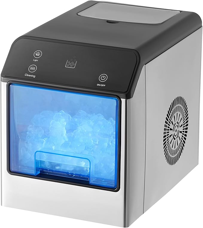 VEVOR Nugget Ice Maker - 33lbs Pebble Ice Maker & Self-Cleaning Features for Home or Office