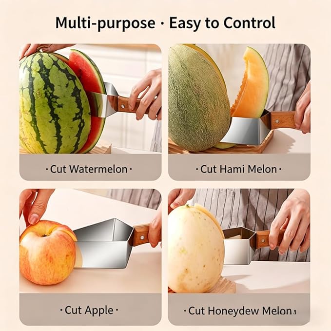 Triangle Watermelon Cutter, 2026 New Watermelon Cutter Slicer Tool, Watermelon Cutter Slice Tool,Stainless Steel Watermelon Slicer,Stainless Steel Multifunctional Fruit Slicing And Meat Divider (3PCS)