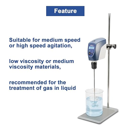 ONiLAB 18900626 316L Stainless Steel Radial-Flow Stirrer,50mm Stirrer Diameter, 8 mm Shaft Diameter, 400 mm Shaft Length
