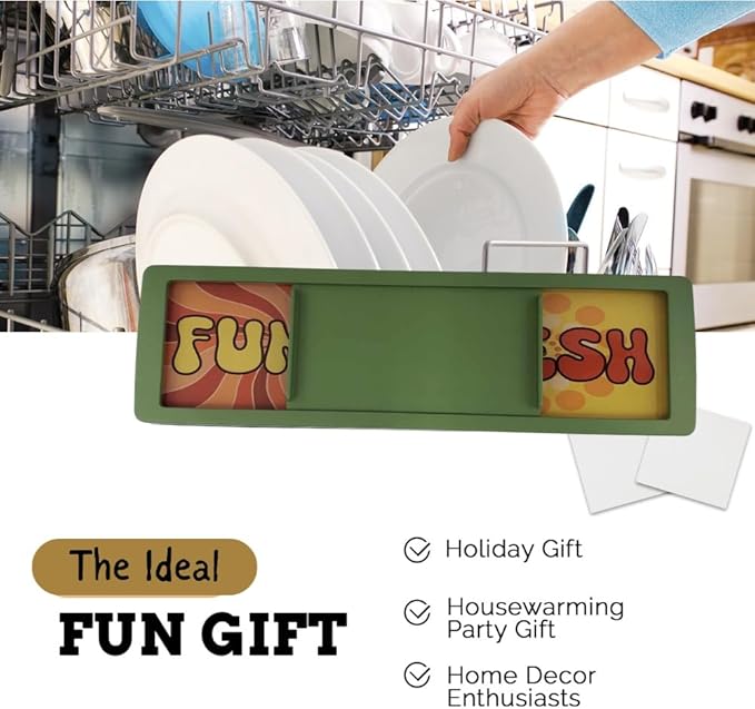 Funny Kitchen Gadgets Clean and Dirty Sign for Dishwasher, Retro Kitchen Accessories, Funny Clean Dirty Magnet for Dishwasher Clean Dirty Sign, Mid Century Modern Kitchen, Gadgets for Kitchen (Funky)