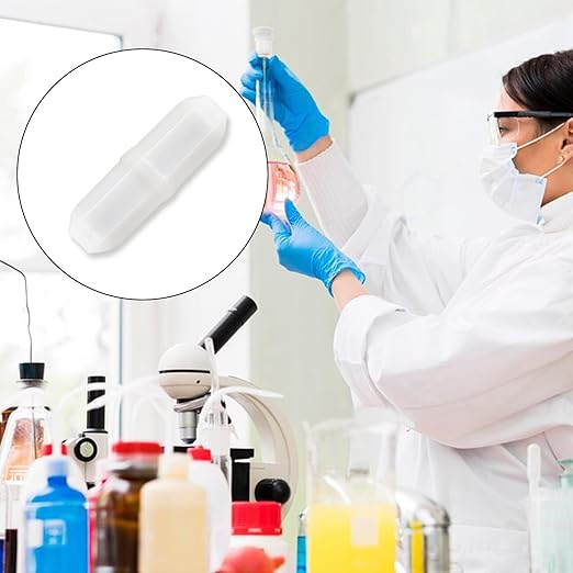 Magnetic Stir Bars,10 Pcs PTFE Magnetic Stirrer Mixer Stir Bar, 20 mm/ 0.8 Inch White Laboratory Stirrer Mixer Bar (30)