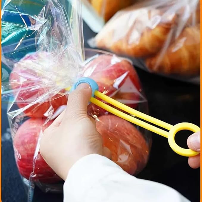 6/12pcs Chip Clips Bag Clips Food Clips, Food Bag Sealing Clips for Snack and Storage Organization, Adjustable Silicone Straps for Kitchen Gadgets Use (6 pcs)