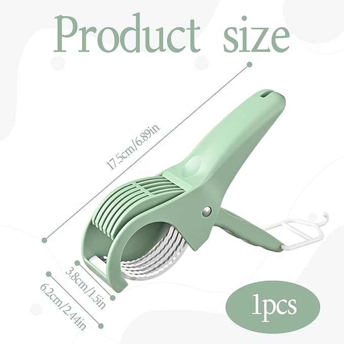 Food Manual Slicer,Grape Cutter,Multifunctional Banana Slicer And Vegetable Cutter,Stainless Steel Slicers Cutter With Abs Handle,For Banana Sausages,Cucumbers,Strawberries,Grape(Green)