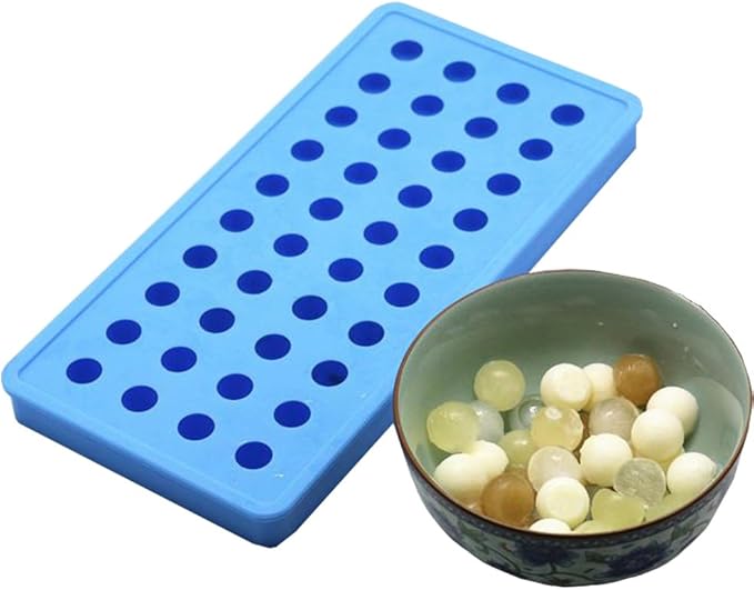 Mydio Mini Ice Ball Molds DIY Molds Tool for Candy pudding jelly milk juice Chocolate mold or Cocktails & whiskey particles (2 pack, Blue)