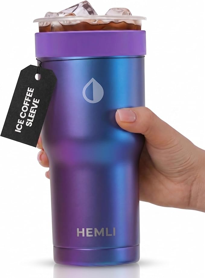 Universal Ice Coffee Sleeve Insulator - Insulated Iced Coffee Holder To Go, Insulated Cup Holder for Starbucks Dunkin Donuts McDonalds, Reusable Coffee Sleeve