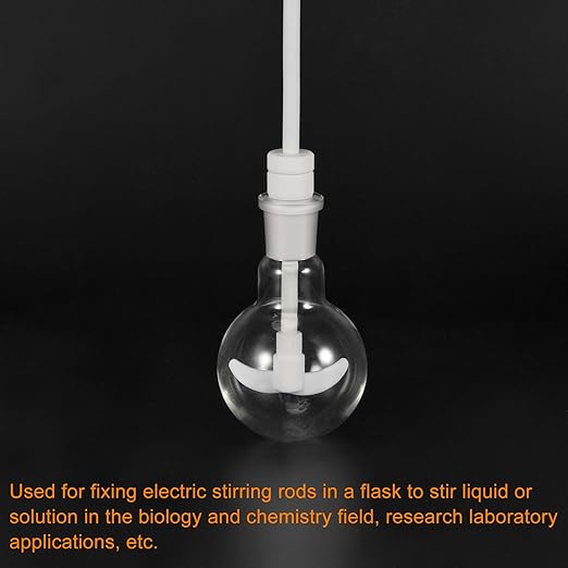 MECCANIXITY PTFE Electric Stirring Rod 400x100mm Length Overhead Stirrer Mixer Shaft with Foldable Paddle for Lab