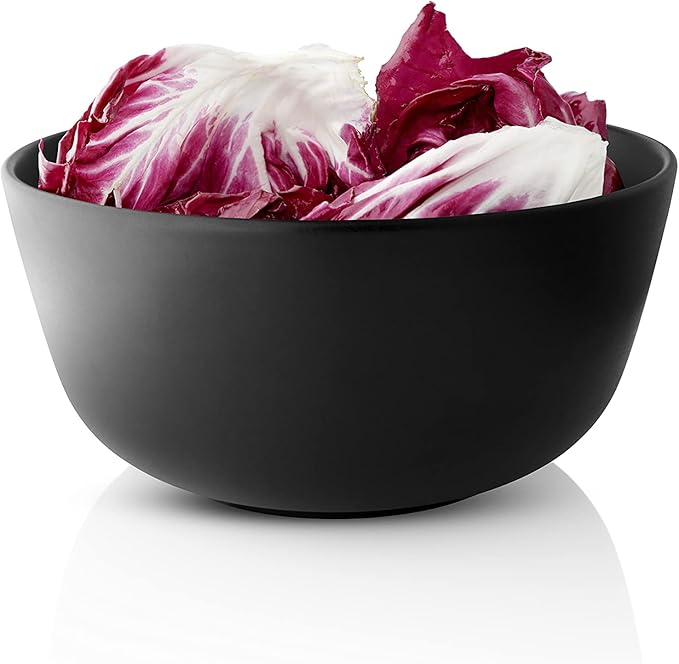 Eva Solo | Nordic Kitchen Bowl 2L Diameter 21 cm | Dishwasher & Microwave Safe | Black Stoneware | Danish Design & Functionality | Tools Kitchen Gadgets & Accessories