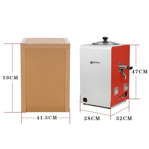 EustomA Agar Gel Mixer,5L Stirrer Machine for Melting and Mixing Duplicating with Visible Window Mini Automatic Dental Lab Equipment