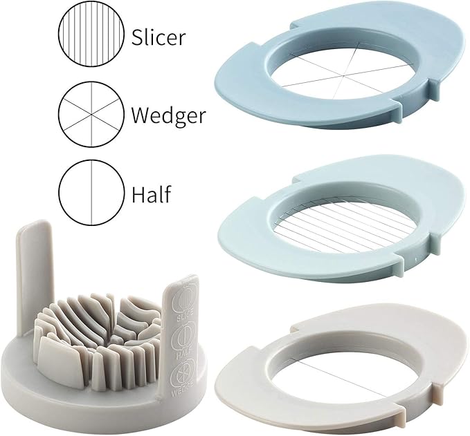 Ruibo Strawberry Slicer/Cutter With Stainless Steel Cutting Wires for Hard Boiled Egg Slicer Multicolour