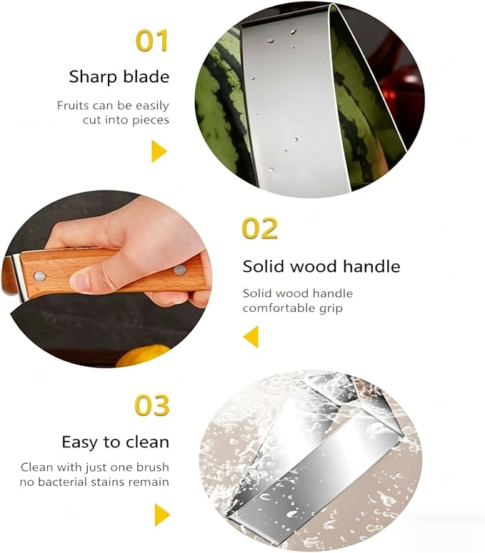 2026 New Stainless Steel Watermelon Cutter Slicer，Watermelon Cutter Slice Tool, Triangle Watermelon Cutters, Stainless Steel Multifunctional Fruit Slicing And Meat Divider (3pcs)