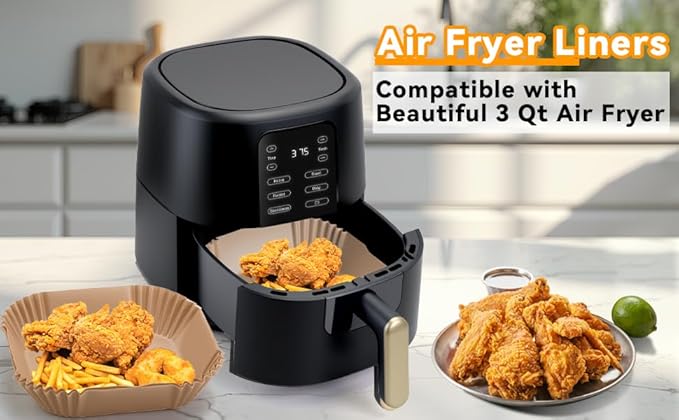 Parchment Paper for Beautiful 3 Qt Air Fryer, 100pcs Air Fryer Liners
