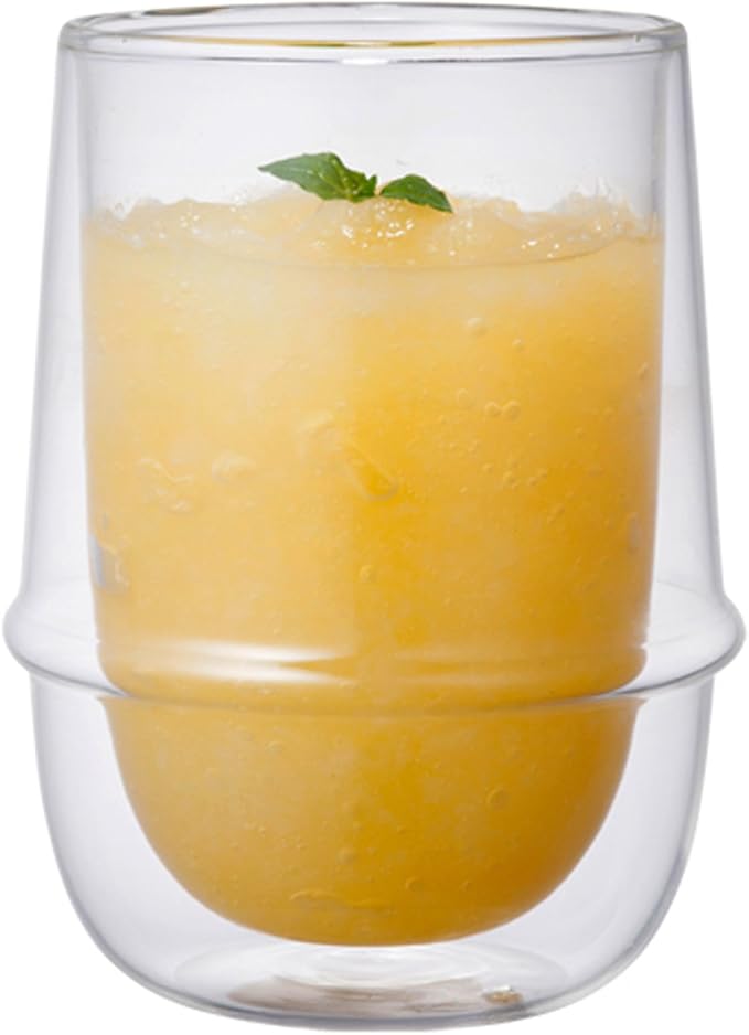 KINTO 23106 KRONOS Double Wall Iced Tea Glass, 11.8 fl oz (350 ml), Heat Resistant Glass, Microwave and Dishwasher Safe, Gift Present