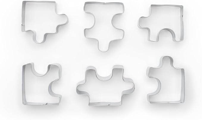 Fox Run Cookie Cutter Set, Puzzle Pieces Cookie Cutter Set