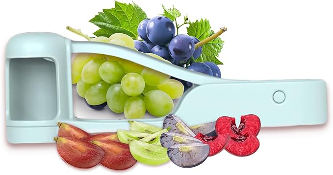Grape Cutter Tool, Kitchen Fruit Slicer for Toddlers – Grape Quarter Cutter Safe for Kids & Babies – Handheld Fruit Cutter for Grapes, Cherry Tomatoes, Strawberries, Blueberries & Small Fruits
