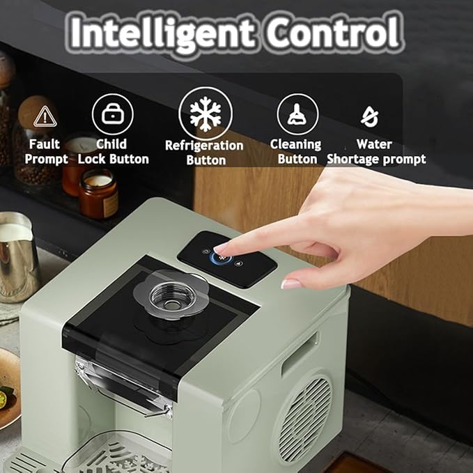 Snowflake Ice Machine - 280W Snowflake Crusher Machine 60kg/24h - Intelligent Control Snow Ice Maker Electric Ice Crusher for Bar Cocktails/Milk - Commercial/Home,Black