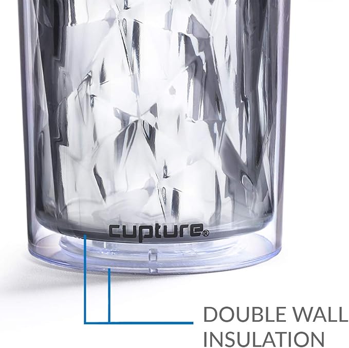 Cupture Crystal Click & Seal Shake Tumbler Cup for Hot or Cold Drinks, 1 Count (Pack of 1), Blue Sapphire,22 ounce