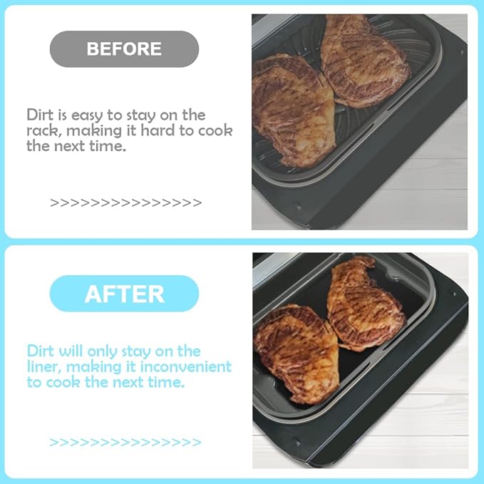 3PCS Air Fryer Liners and 3PCS Mesh Grill Mats Compatible with Ninja Foodi Smart XL FG551, Reusable Liner Non-Stick Air Fryer Accessories Mat for Ninja XL FG551, Replacement for Parchment Paper