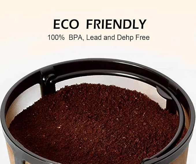 Reusable Coffee Filter for Mr. Coffee 10-12 Cup Coffee Makers - Durable Stainless Steel Mesh Replacement - Flat Bottom Basket Coffee Filter for Mr. Coffee Models - BPA Free & Dishwasher Safe (2 pack)