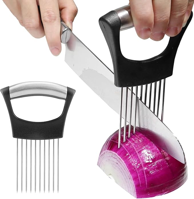 Onion holder for slicing,lemon cutter,tomato slicers for home use,Kitchen Chopper Slicing Assistant Tool