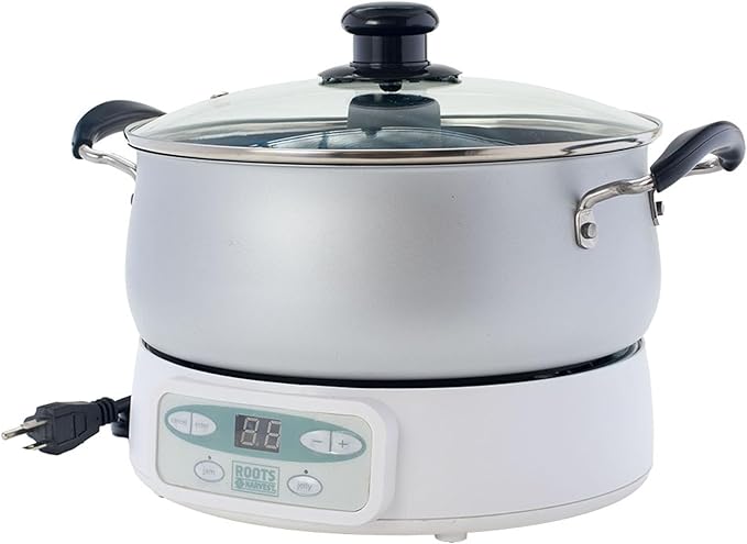 Roots & Harvest Automatic Jam and Jelly Maker, Silver – Easy-to-use