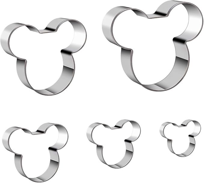 Mouse Cookie Cutter Sandwich Cutters for Kids DIY Lunchbox Bento Box Fruit Cutters Vegetable Cutters for Children Boys Girls, Pack of 5