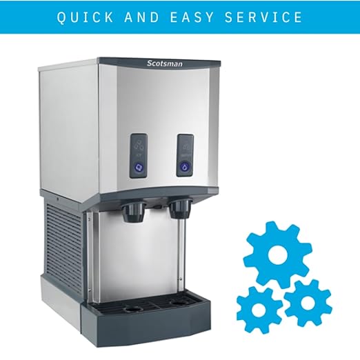 Scotsman HID312AB-1 Meridian Push-Button Countertop Nugget Ice & Water Dispenser, Air Cooled - Up to 260 lb. Production, 12 lb. Storage