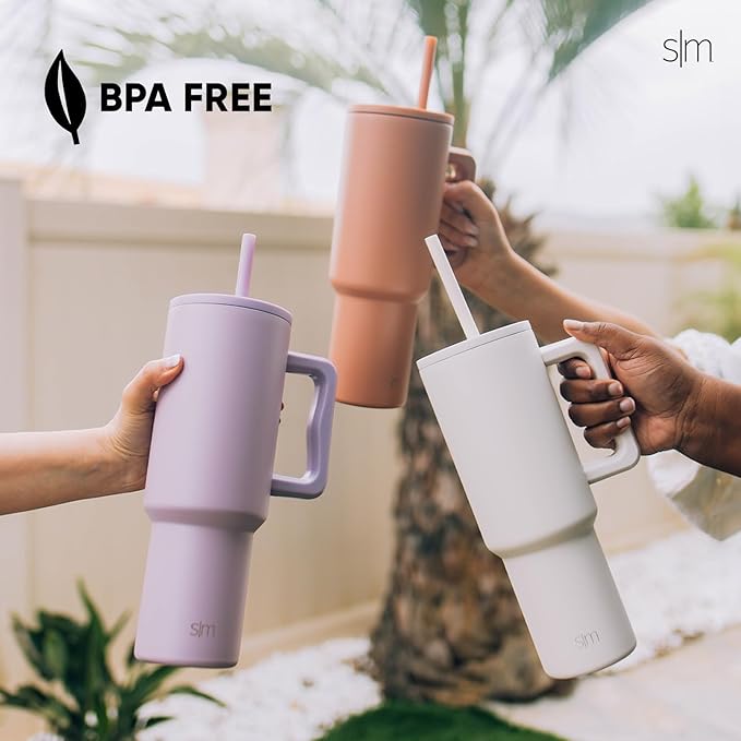 Simple Modern Plastic Reusable Straws | BPA Free and Waste Reducing Plastic Straw for Tumblers and Travel Mugs | Trek Collection | 12 Pack | Clear