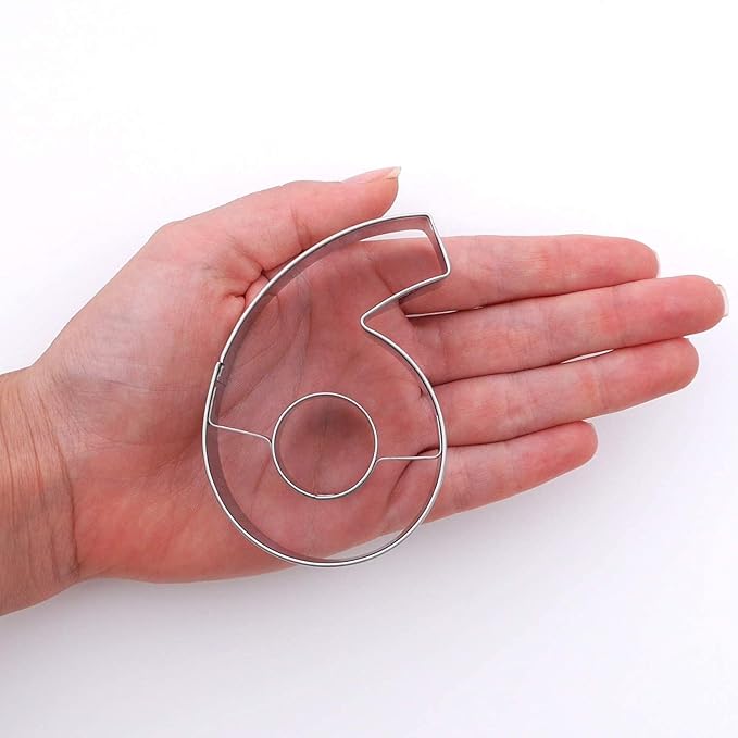 Number 6 Cookie Cutter – Sharp & Safe Stainless Steel Cooking Utensils – Ideal For Sandwiches, Pancakes, Fruits & Crafts – Dishwasher-Safe Bakery Supplies from Sweet Cookie Crumbs (3.1”T x 2.1”W)